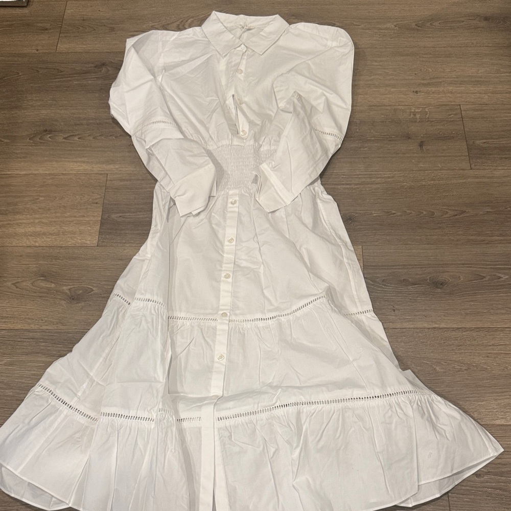 Thakoon White Long Sleeve Dress